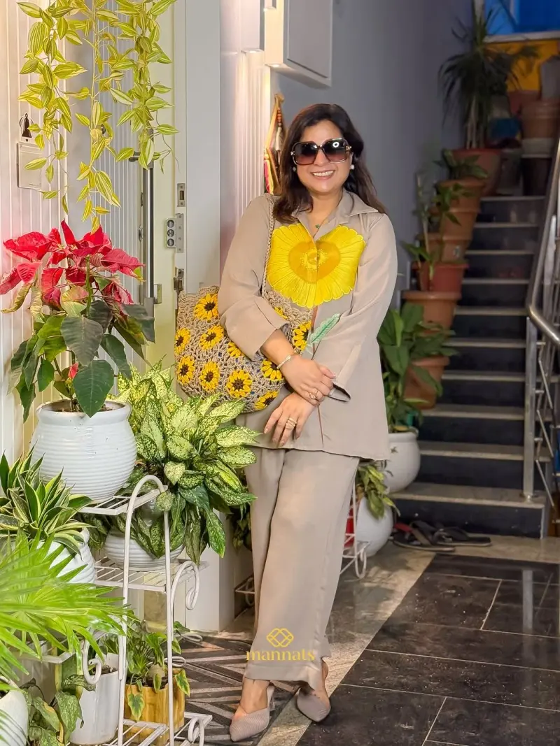 Double Georgette Co-ord Set – Mannats Boutique