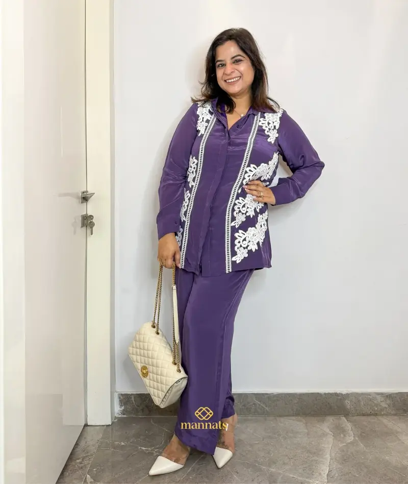 Soft Flowing Crepe Fabric Coord Set – Mannats Boutique