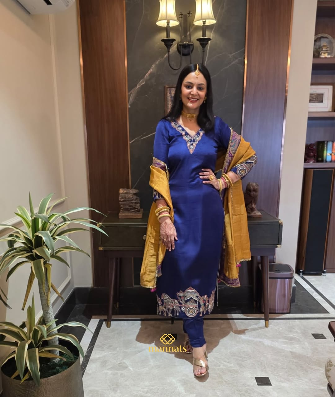 Celebrations with NidhiStep into timeless elegance with our Silk Palki Theme Embroidered Suit, c