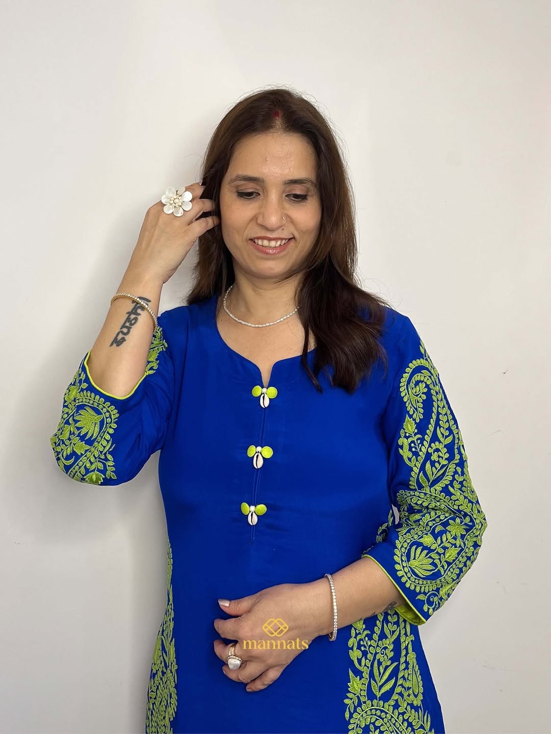 Blue pure georgette suit adorned with intricate thread embroidery, offering a perfect blend of e (4)